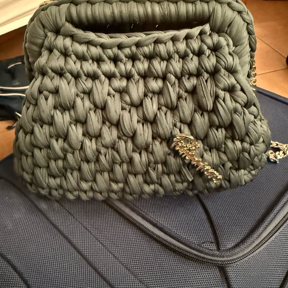 Handcrafted Olive Green Woven Bag